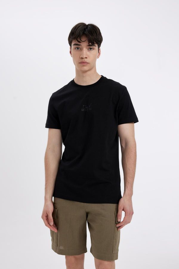 DEFACTO DEFACTO Slim Fit Crew Neck Printed Short Sleeve T-Shirt