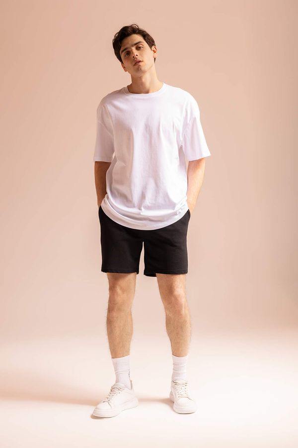 DEFACTO DEFACTO Slim Fit Cropped Leg Sweatshirt Fabric Shorts