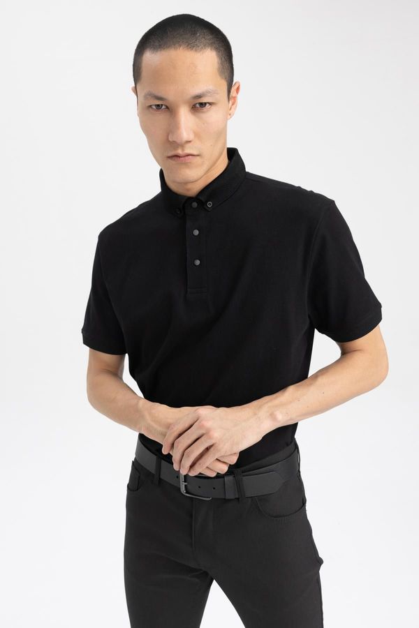 DEFACTO DEFACTO Slim Fit Polo Neck Short Sleeve Cotton T-Shirt