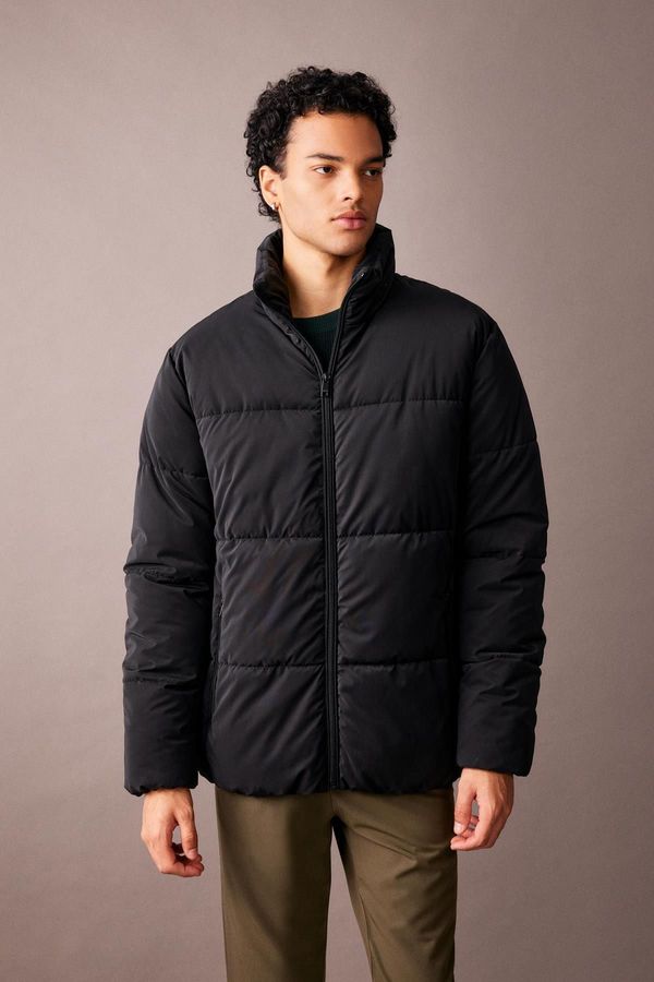 DEFACTO DEFACTO Slim Fit Stand Collar Lined Puffer Coat