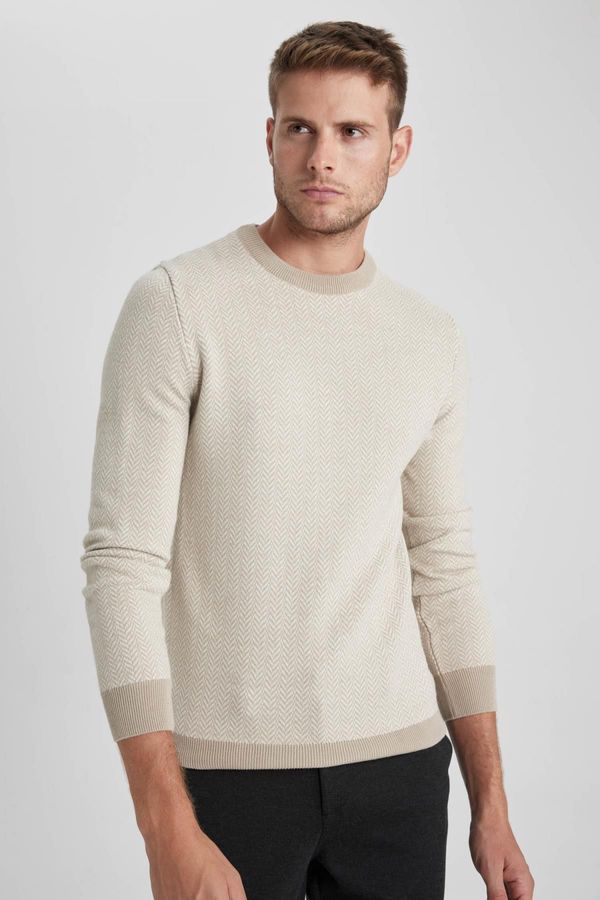 DEFACTO DEFACTO Standard Fit Regular Cut Crew Neck Knitwear Sweater