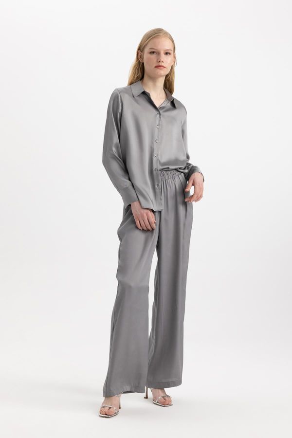 DEFACTO DEFACTO Wide Leg Pocket High Waist Wide Leg Long Trousers