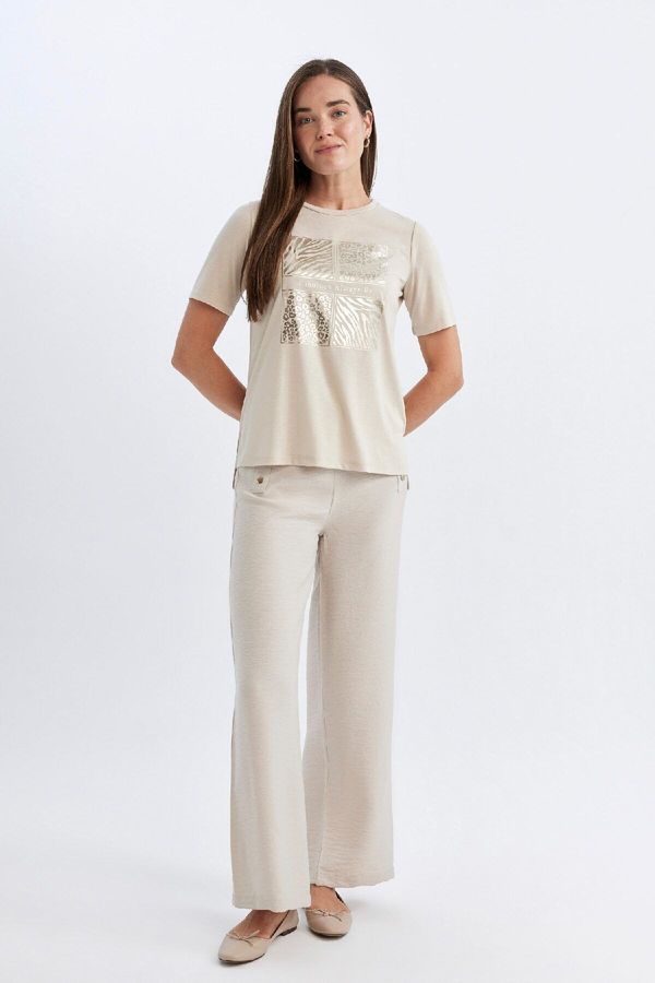 DEFACTO DEFACTO Wide Leg Pocket Standard Leg Trousers