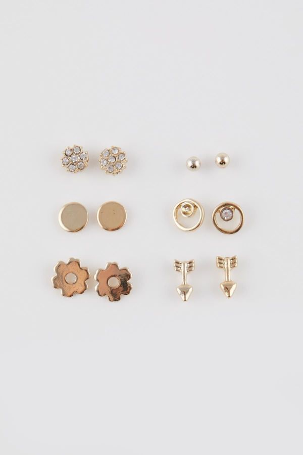 DEFACTO DEFACTO Women&#39;s 6-Piece Gold Earrings