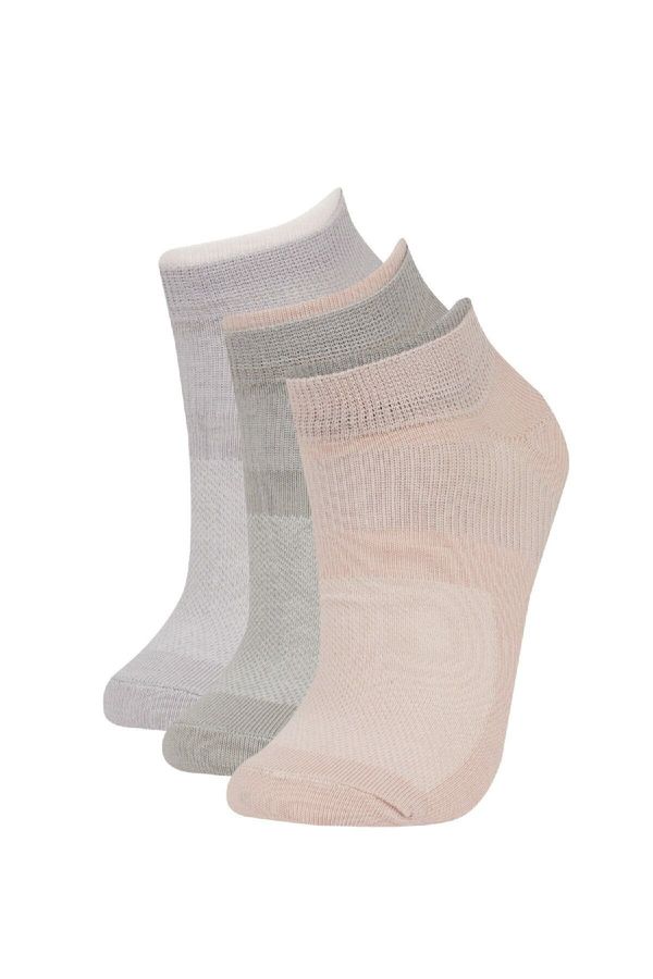 DEFACTO DEFACTO Women's 3-Pack Cotton Ankle Socks