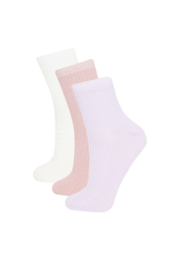 DEFACTO DEFACTO Women's 3-Pack Cotton Ankle Socks