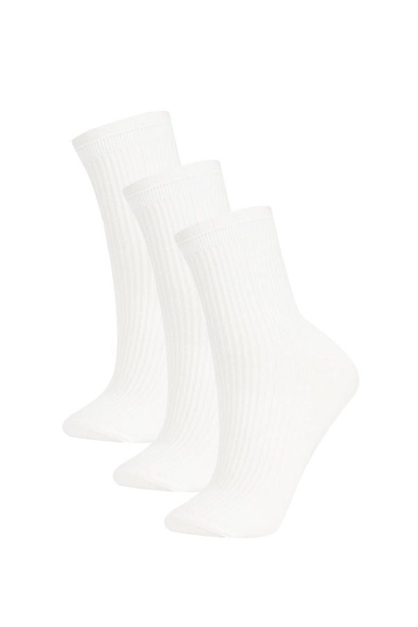 DEFACTO DEFACTO Women's 3-Piece Cotton Derby Socks