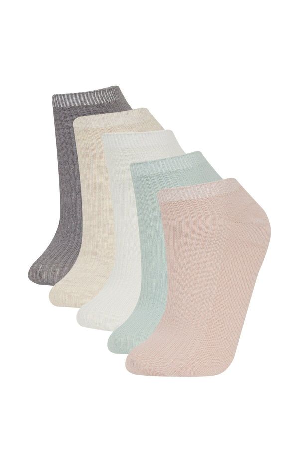 DEFACTO DEFACTO Women's 5-Pack Cotton Ankle Socks