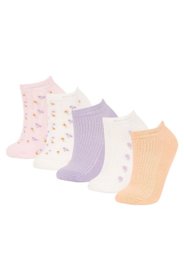 DEFACTO DEFACTO Women's 5-Piece Cotton Booties Socks