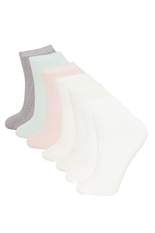 DEFACTO DEFACTO Women's Comfortable Elastic 7-Pack Cotton Ankle Socks