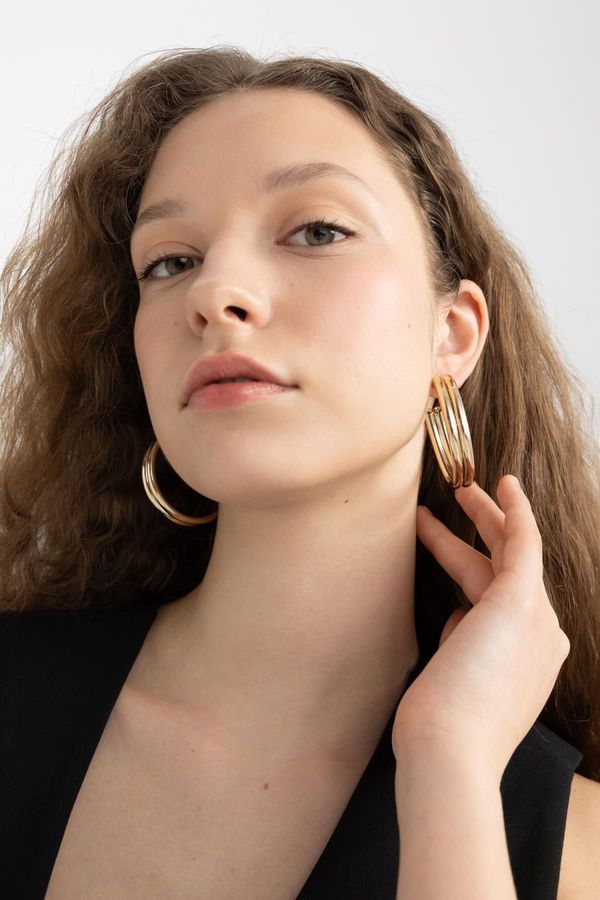 DEFACTO DEFACTO Women's Gold Hoop Earrings