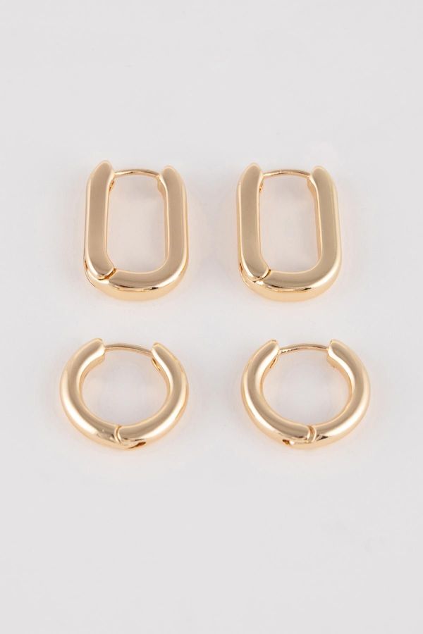 DEFACTO DEFACTO Women's Set of Gold Earrings