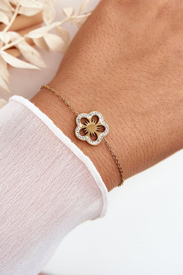 Kesi Delicate women's bracelet with a golden flower