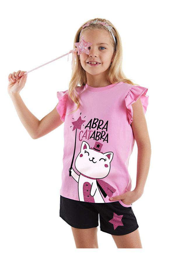 Denokids Denokids Abra Catabra Girls Kids T-Shirt Shorts Set