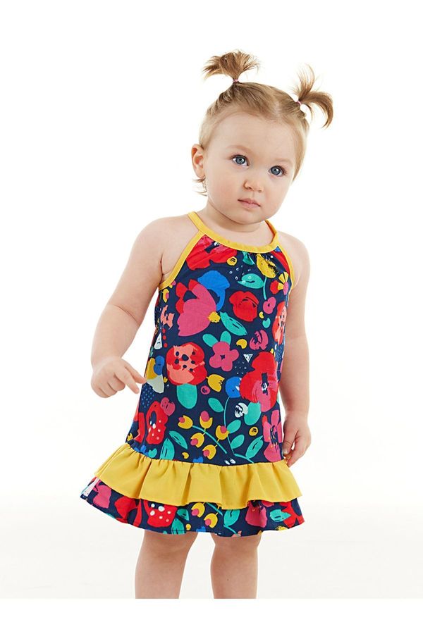 Denokids Denokids Floral Baby Girl Poplin Cotton Summer Strap Dress