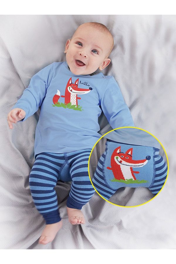 Denokids Denokids Fox Baby Boy T-shirt Tights-Pants Set