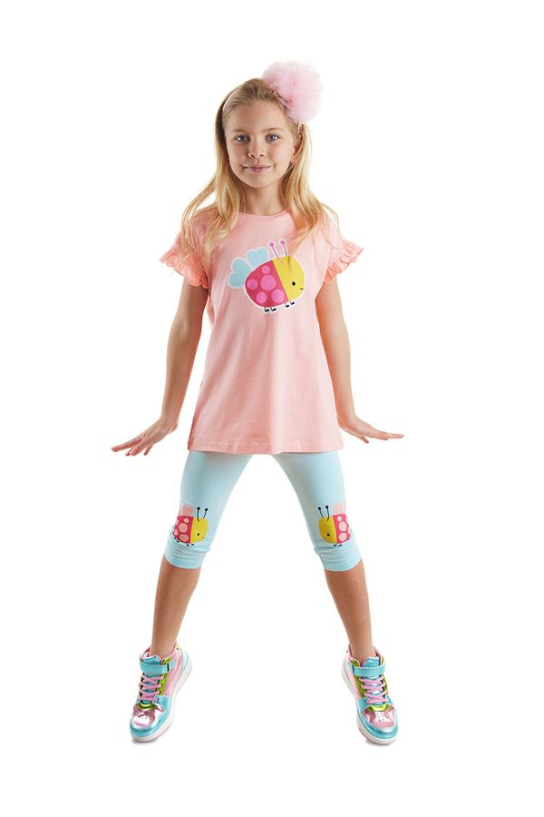 Denokids Denokids Frilly Ladybug Girl's Summer Tunic Tights Set