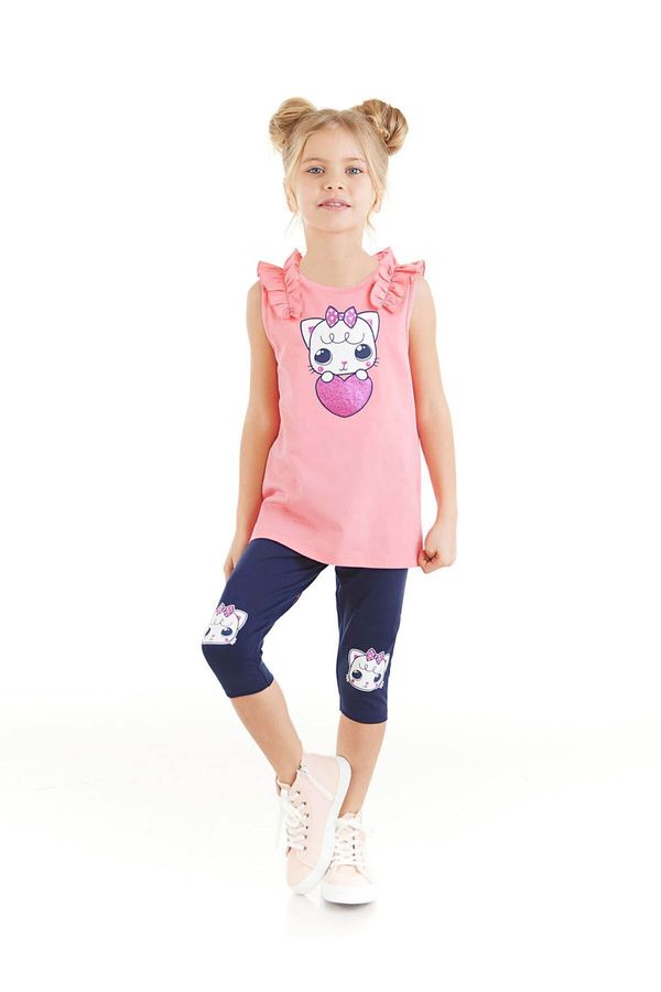 Denokids Denokids Kitten Girl T-shirt Tights Set