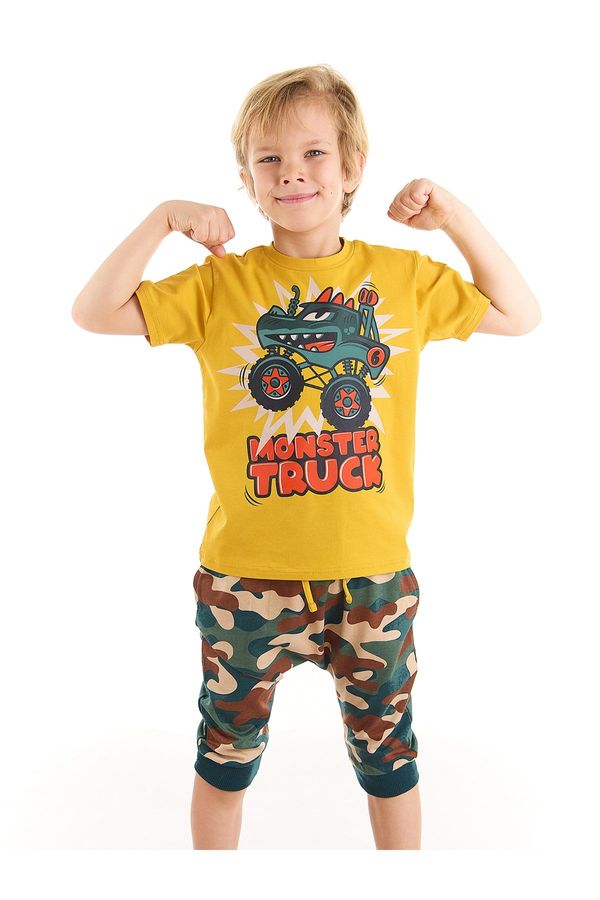 Denokids Denokids Monster Truck Boys T-shirt Capri Shorts Set