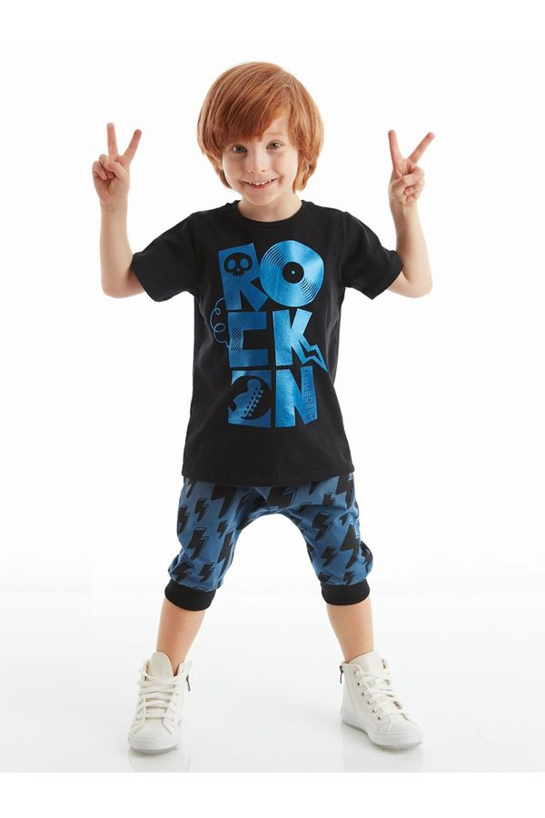Denokids Denokids Rock On Boys T-shirt Capri Shorts Set