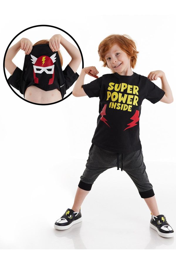 Denokids Denokids Super Power Boys T-shirt Capri Shorts Set