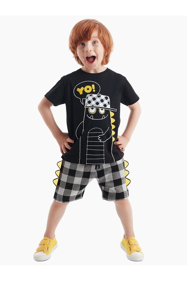 Denokids Denokids Yo Dino Boys T-shirt Shorts Set