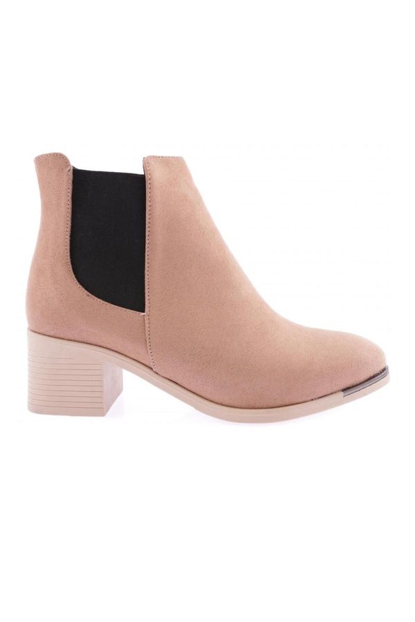 DGN DGN 053 Women's Flat Toe Ankle Boots with Elastic Sides. Heels.