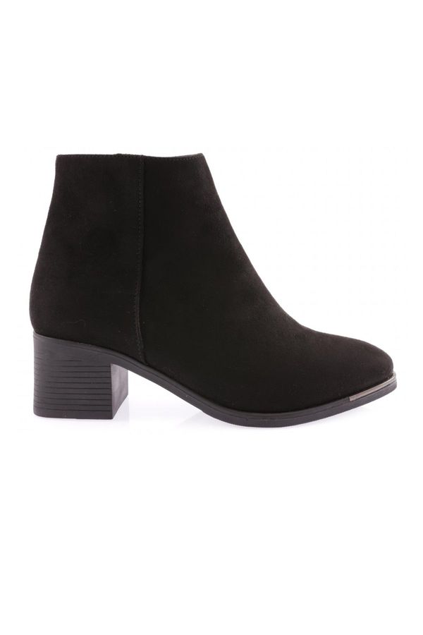 DGN DGN 054 Women's Flat Toe Zippered Heels Ankle Boots.