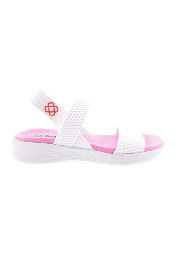 DGN DGN 102-23y Women's Elastic Sandals White Fuchsia