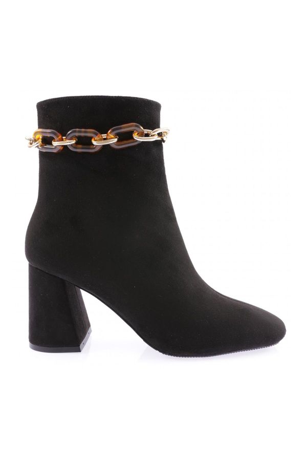 DGN DGN 22k420-22k Women's Thick Chain Accessory Heeled Boots