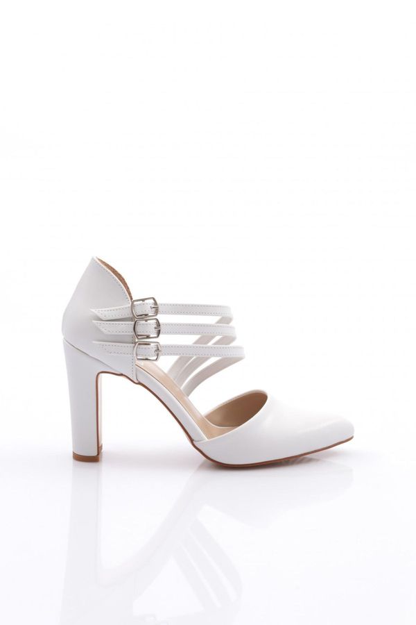 DGN DGN 318 Women's Thick Heeled Ankle Strap Heeled Shoes