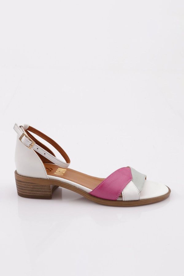 DGN DGN 701 Women's Low-Heeled Sandals with Ankle Straps.