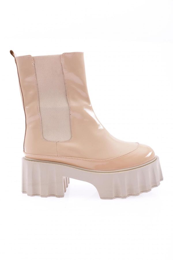 DGN DGN Es804 Women's Boots with a Thick Sole and Stretch Detail Heels.