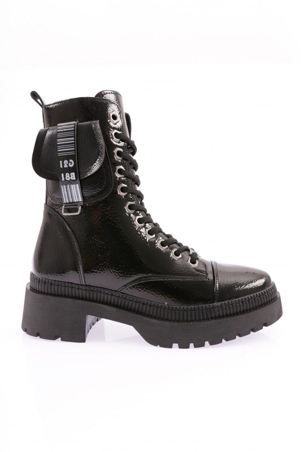 DGN DGN K9095 Women's Lace-Up Boots with Pocket Accessories