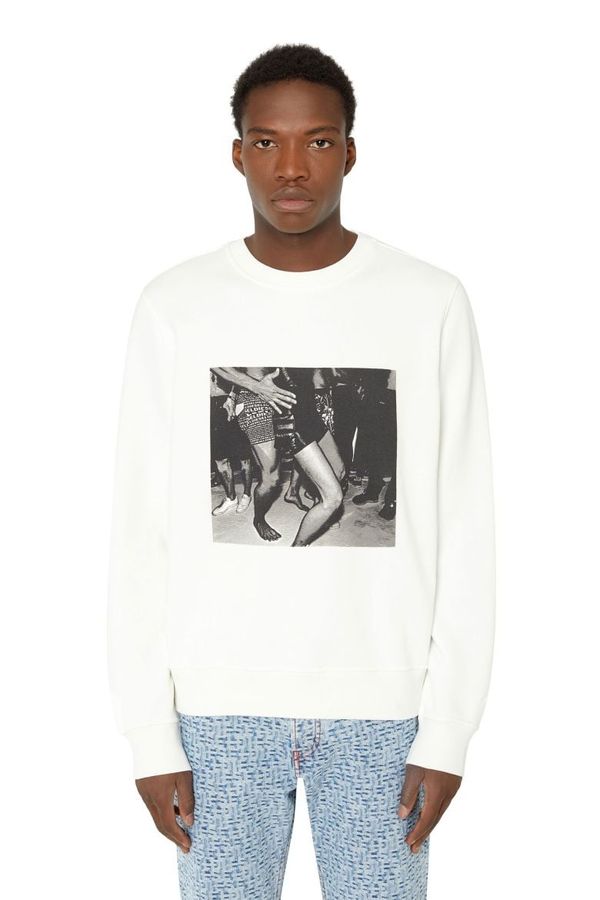 Diesel Diesel Sweatshirt - S-GINN-E8 SWEAT-SHIRT white