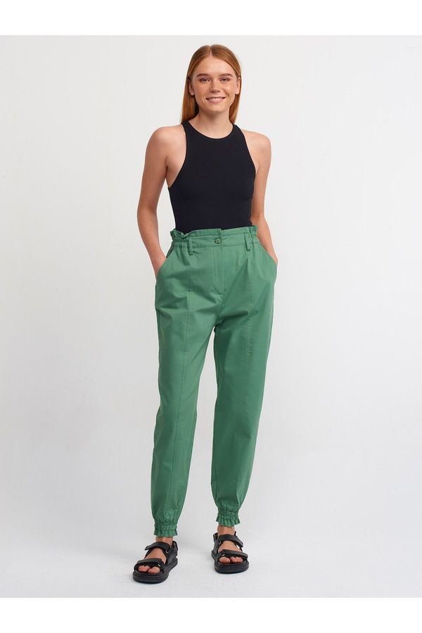 Dilvin Dilvin 71107 Cupped Jogging Trousers-Green
