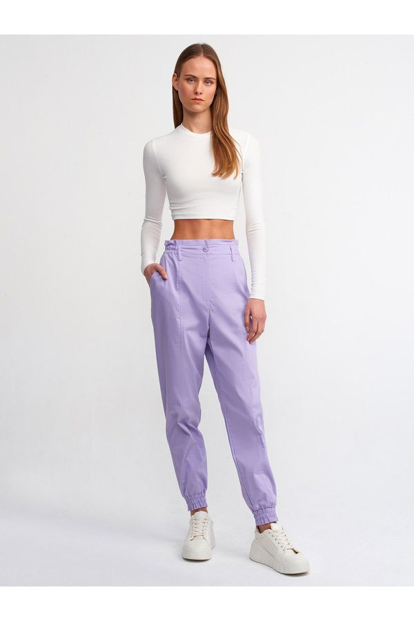 Dilvin Dilvin 71107 Cupped Jogging Trousers-Lilac