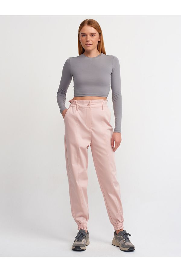 Dilvin Dilvin 71107 Cupped Jogging Trousers-Powder