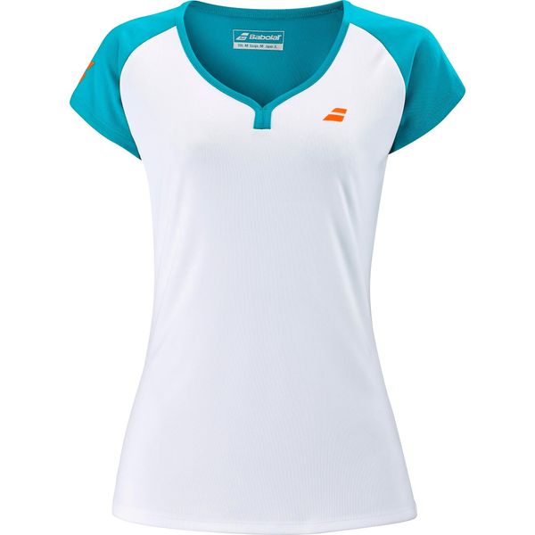 Babolat Dívčí tričko Babolat  Play Club Cap Sleeve Top White 10 - 12 let