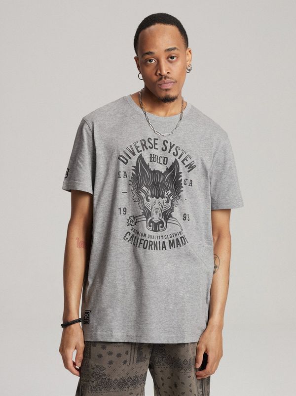 Diverse Diverse Men's printed T-shirt WOLF CALI