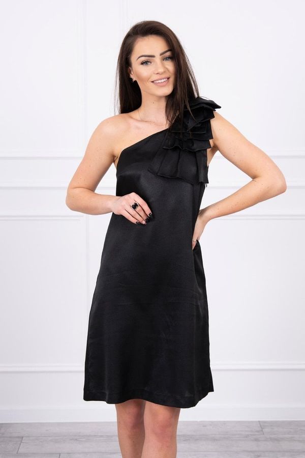 Kesi Dress with bow on the shoulder black