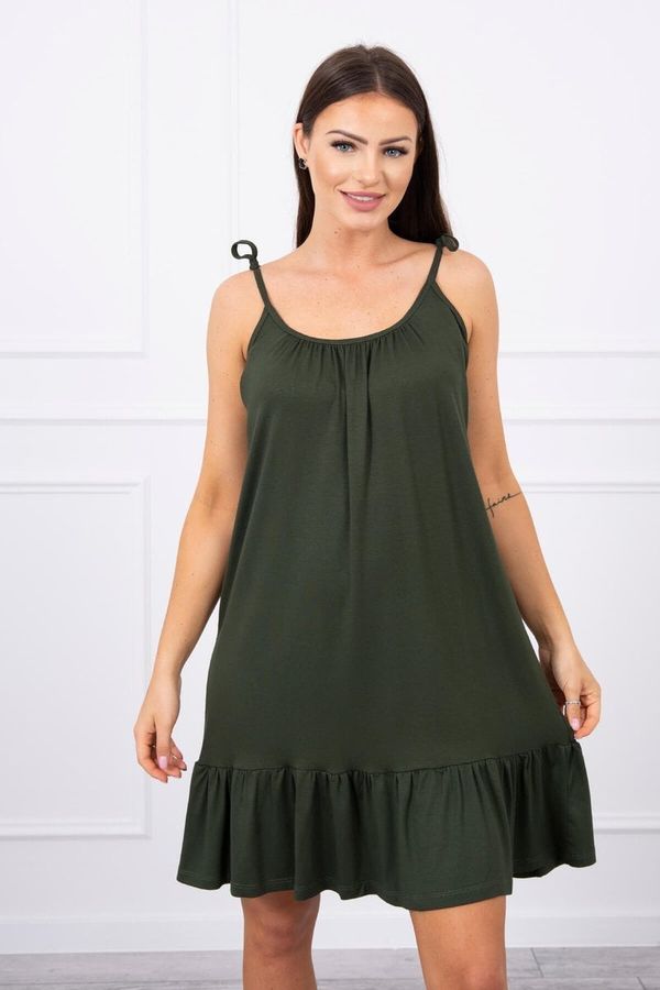 Kesi Dress with thin straps khaki