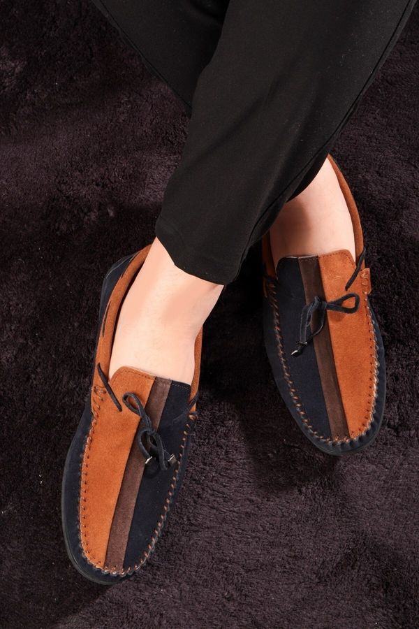 Ducavelli Ducavelli Colore Genuine Leather Men's Casual Shoes, Loafers, Lightweight Shoes, Suede Loafers.