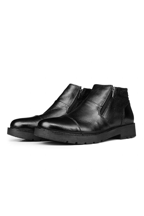 Ducavelli Ducavelli Liverpool Genuine Leather Non-Slip Sole Zippered Chelsea Daily Boots Black