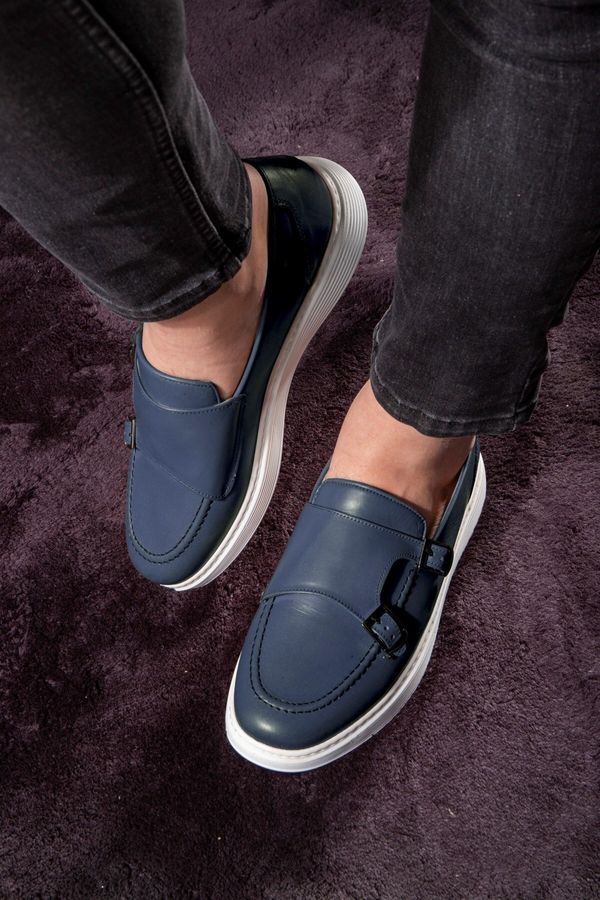 Ducavelli Ducavelli Strap Genuine Leather Men's Casual Shoes, Loafers, Casual Shoes, Lightweight Shoes.