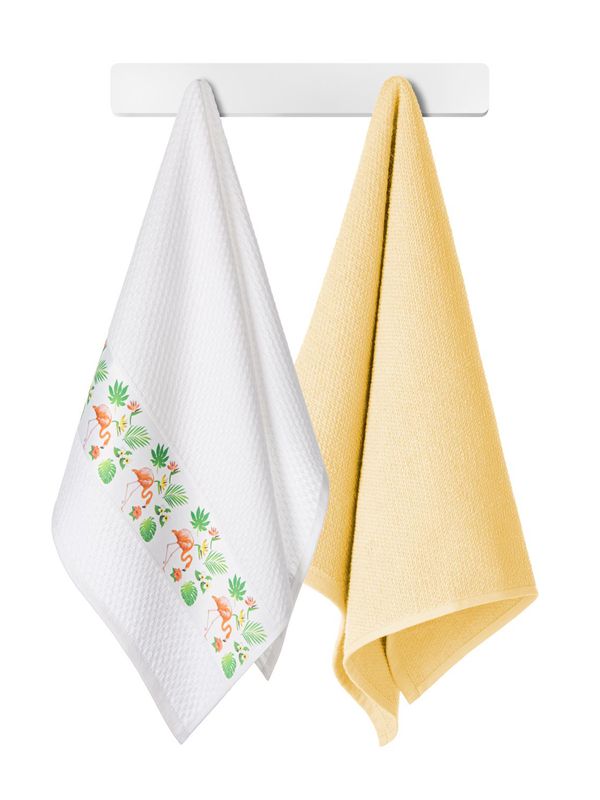 Edoti Edoti Set of kitchen towel Flamingos 45x70 A524