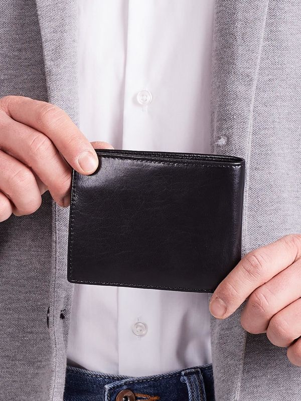 Fashionhunters Elegant black horizontal wallet for men