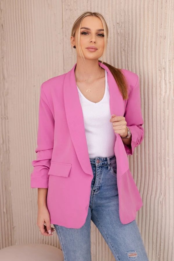 Kesi Elegant blazer with lapels in dark pink color