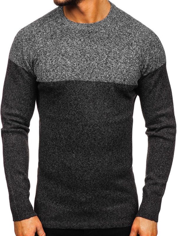 Kesi Elegant men's sweater H1809 - dark grey,