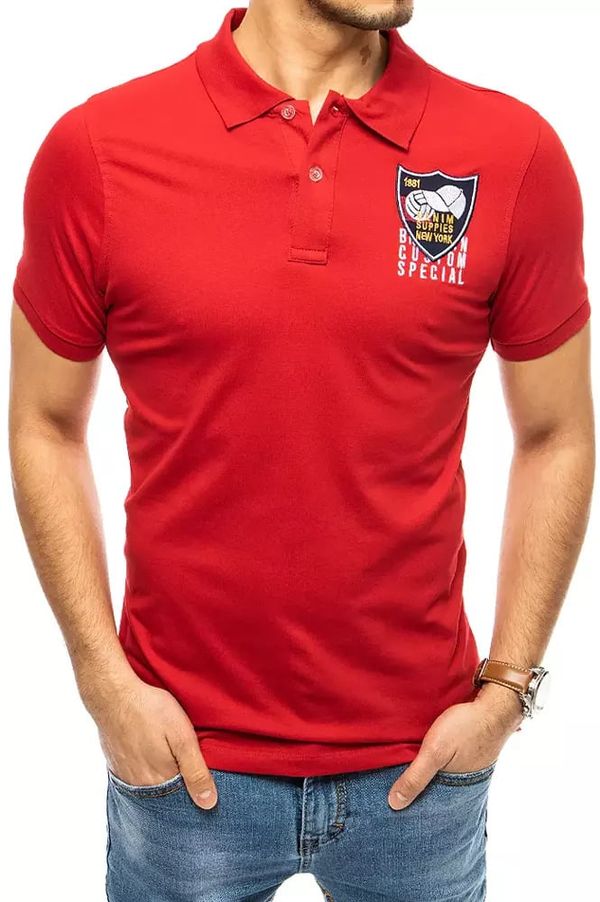DStreet Embroidered polo shirt in red Dstreet